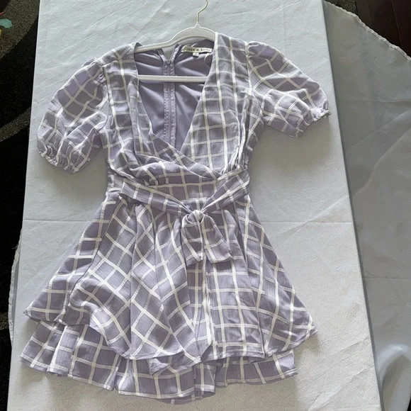 Purple + White Dress - worn once - Picture 3 of 3